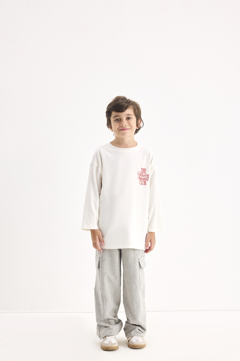 The Marvy Magical Club Ecru Printed Long Sleeve T-shirt - 2