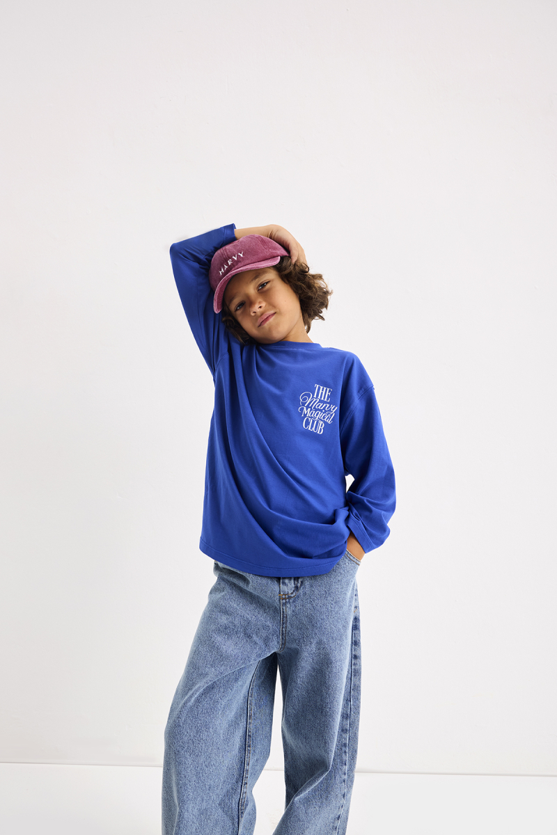 The Marvy Magical Club Saks Blue Printed Long Sleeve T-shirt - 2