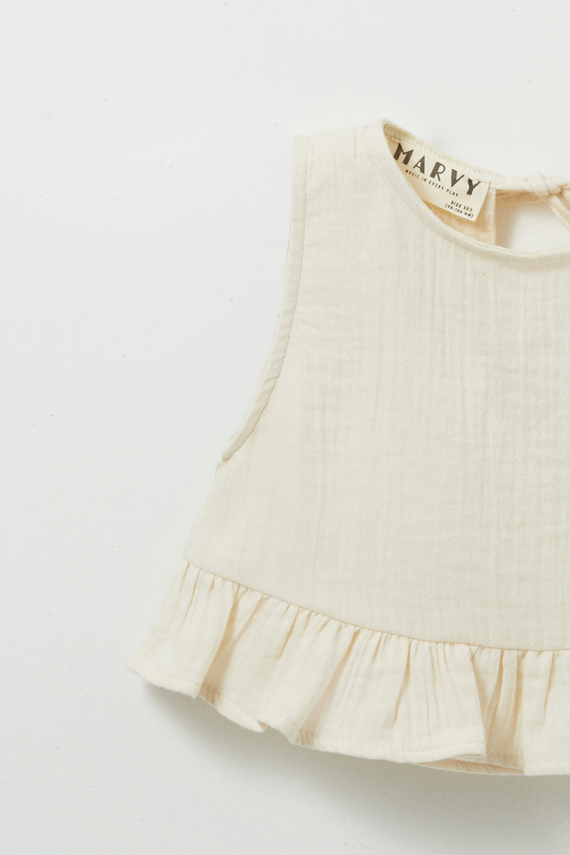 Tiny Muslin Blouse and Pants Set - 3