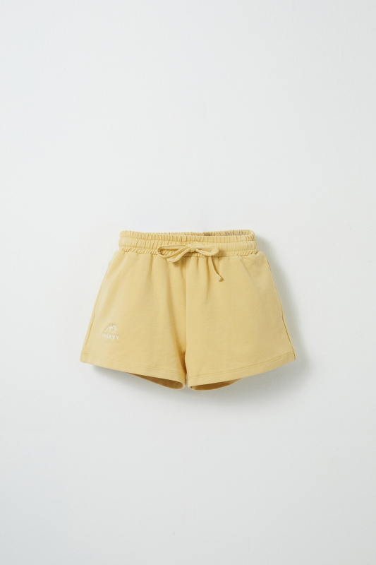 Yellow Embroidery Detailed Shorts 