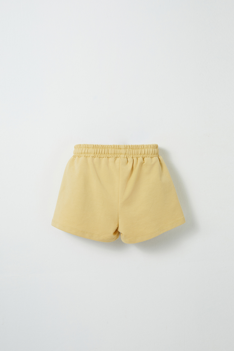 Yellow Embroidery Detailed Shorts - 3